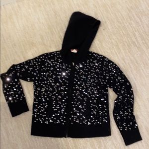 Vintage Jcrew Sequined Black Hoodie Sweater
